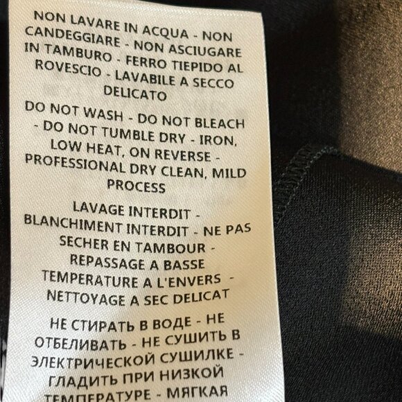 Stella McCartney Black One Shoulder Sleeveless Satin top Bow accent Size US 6 - Picture 15 of 16